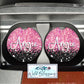 Black And Pink Glitter Personalized Car Coasters
