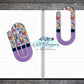 Lavender Whimsical Abstract Floral Paper Clip Bookmark