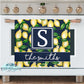 Navy Blue Lemon Kitchen Towel