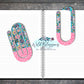 Painted Pink Floral and Polka Dot Paper Clip Bookmark