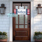 Patriotic Wooden Welcome Personalized Door Hanger