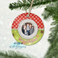 Peppermint Snowflake Personalized Photo Ornament