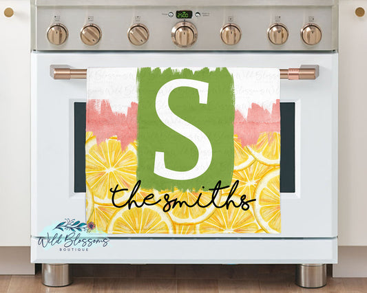 Pink Lemon Kitchen Towel