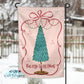 Pink Polka Dot Christmas Tree Christmas Personalized Garden Flag