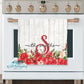 Wooden Poinsettia Christmas Floral Personalized Kitchen Towel