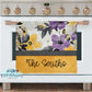 Purple and Gold Floral Personalized Kitchen Towel