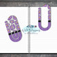 Purple Aster Polka Dot Paper Clip Bookmark