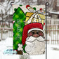 Polka Dot Santa Clause Personalized Garden Flag