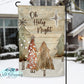 Primitive Christmas Trees Personalized Garden Flag