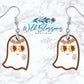 Retro Hippie Ghost Drop Earrings