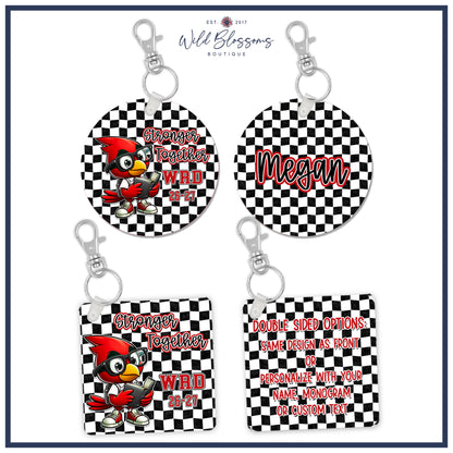 Personalized WRD Spirit Bookbag Tags