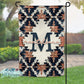 Rose Gold and Navy Aztec Personalized Garden Flag