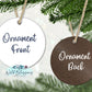 Wooden Buffalo Plaid and Leopard Print Merry and Bright Personalized Ornament