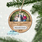 Rustic Wooden Round Custom Photo Ornament