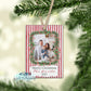 Rustic Red Striped Personalized Photo Ornament