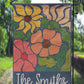 Retro Floral Personalized Garden Flag