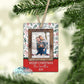 Rustic Wood Frame Christmas Berry Personalized Photo Ornament