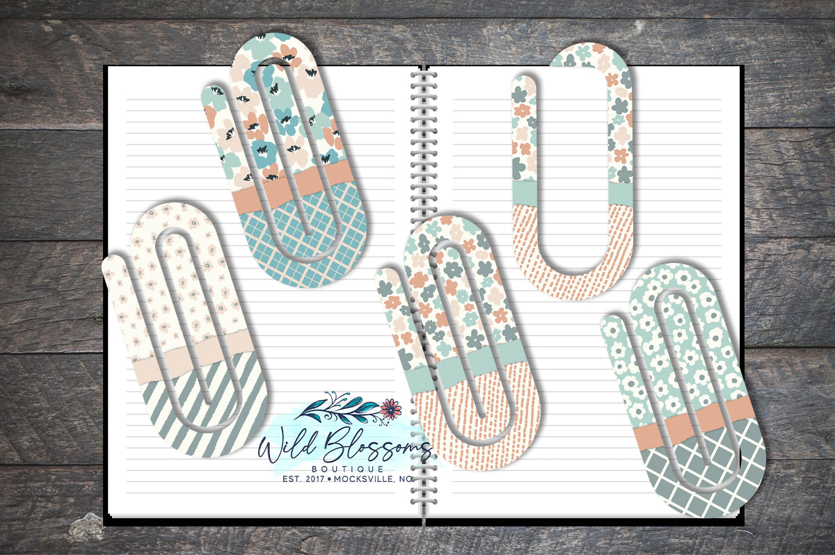 Vintage Summer Boho Paper Clip Bookmarks - 4 Designs to Choose From