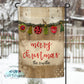 Shabby Chic Wooden Christmas Personalized Garden Flag