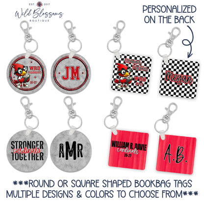 Personalized WRD Spirit Bookbag Tags