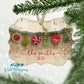 Shabby Chic Wooden Christmas Personalized Ornament