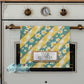 Stitched Gingham and Daisy Floral Personalized Kitchen Towel