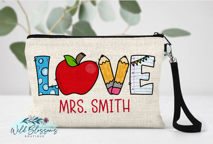 Teacher Love Linen Bag