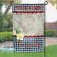 Vintage Navy Buffalo Plaid Patriotic Personalized Garden Flag