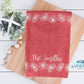Vintage Pink Daisy Personalized Kitchen Towel