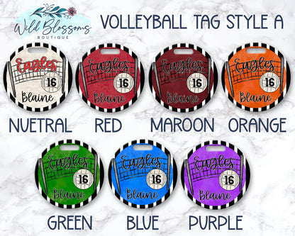 Personalized Volleyball Bag Tag