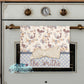 Vintage Floral Rooster Bow Personalized Kitchen Towel