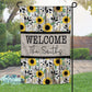 Wooden Rustic Sunflower Personalized Garden Flag
