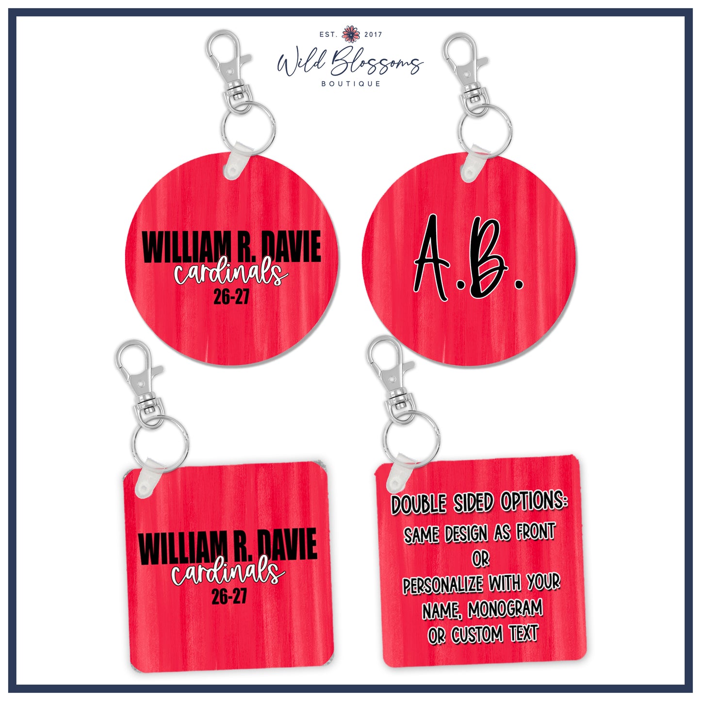Personalized WRD Spirit Bookbag Tags