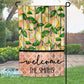 Wooden Lemon and Peach Welcome Personalized Garden Flag