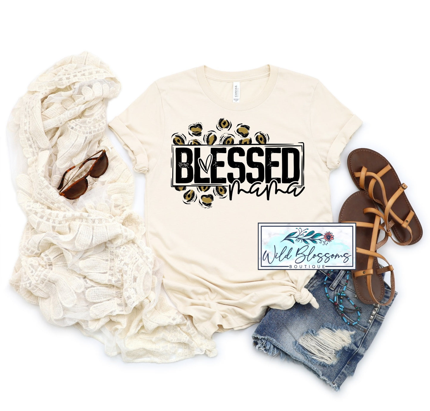 Leopard Print Blessed Mama