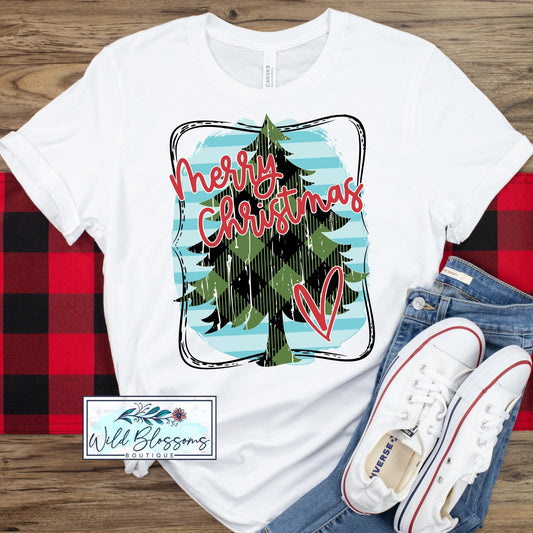 Merry Christmas Buffalo Plaid Tree