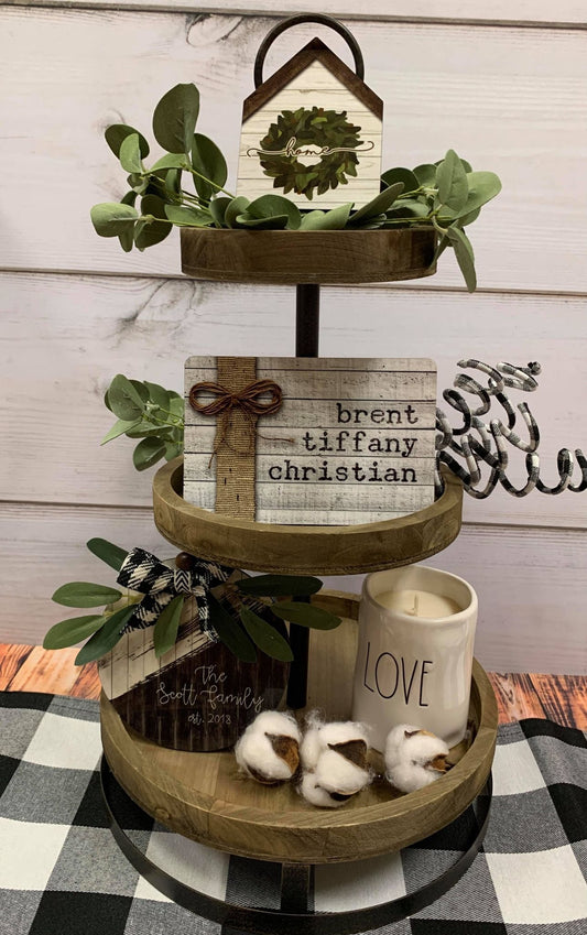Farmhouse Tiered Tray Decor Bundle
