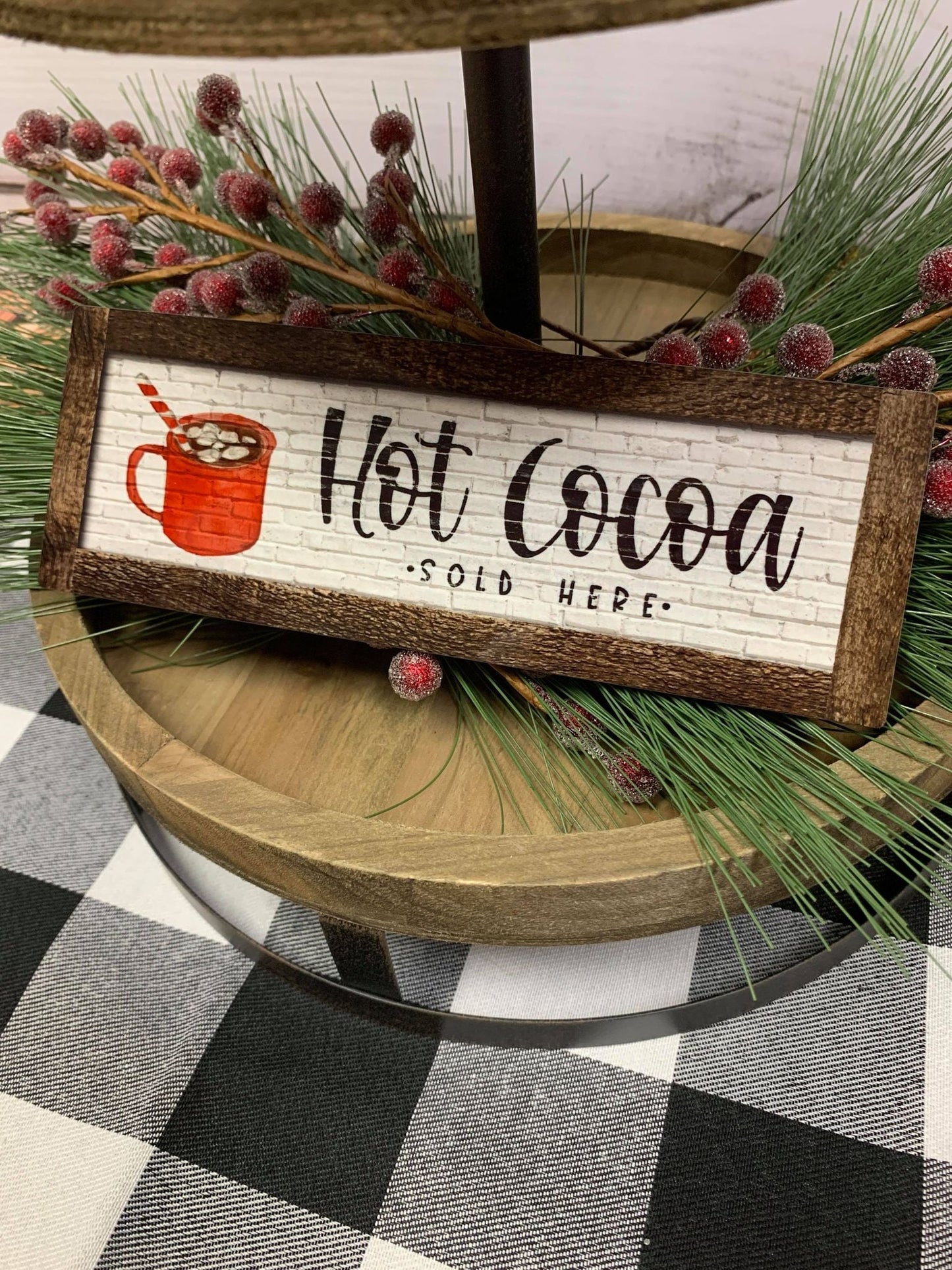 Hot Cocoa Bar Tiered Tray Decor Bundle