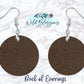 Blue And Teal Floral Round Drop Earrings