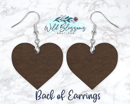 Pink Heart Drop Earrings