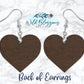 Red Heart Drop Earrings