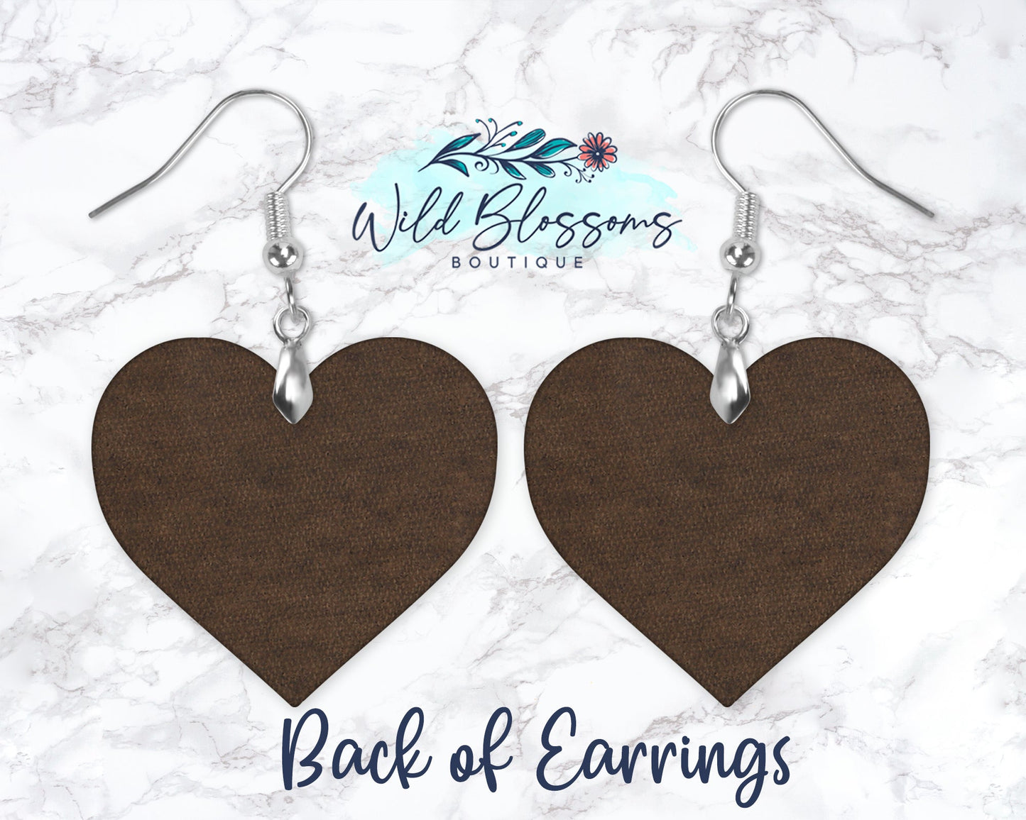 Red Heart Drop Earrings