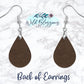 Wooden Fall Floral Patchwork Pumpkin Drop Earrings