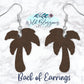 Sand And Seashell Palm Tree Drop Earrings