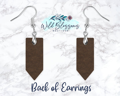 Yellow Buffalo Plaid Wooden Pencil Drop Earrings