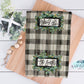 White Buffalo Plaid and Eucalyptus Frame Kitchen Towel