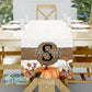 Fall Floral Burlap Table Runner