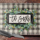 White Buffalo Plaid and Eucalyptus Frame Kitchen Towel