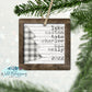Rustic Wooden Buffalo Plaid Christmas Tree Family Name Ornament