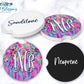 Bright Acrylic Floral Personalized Car Coasters